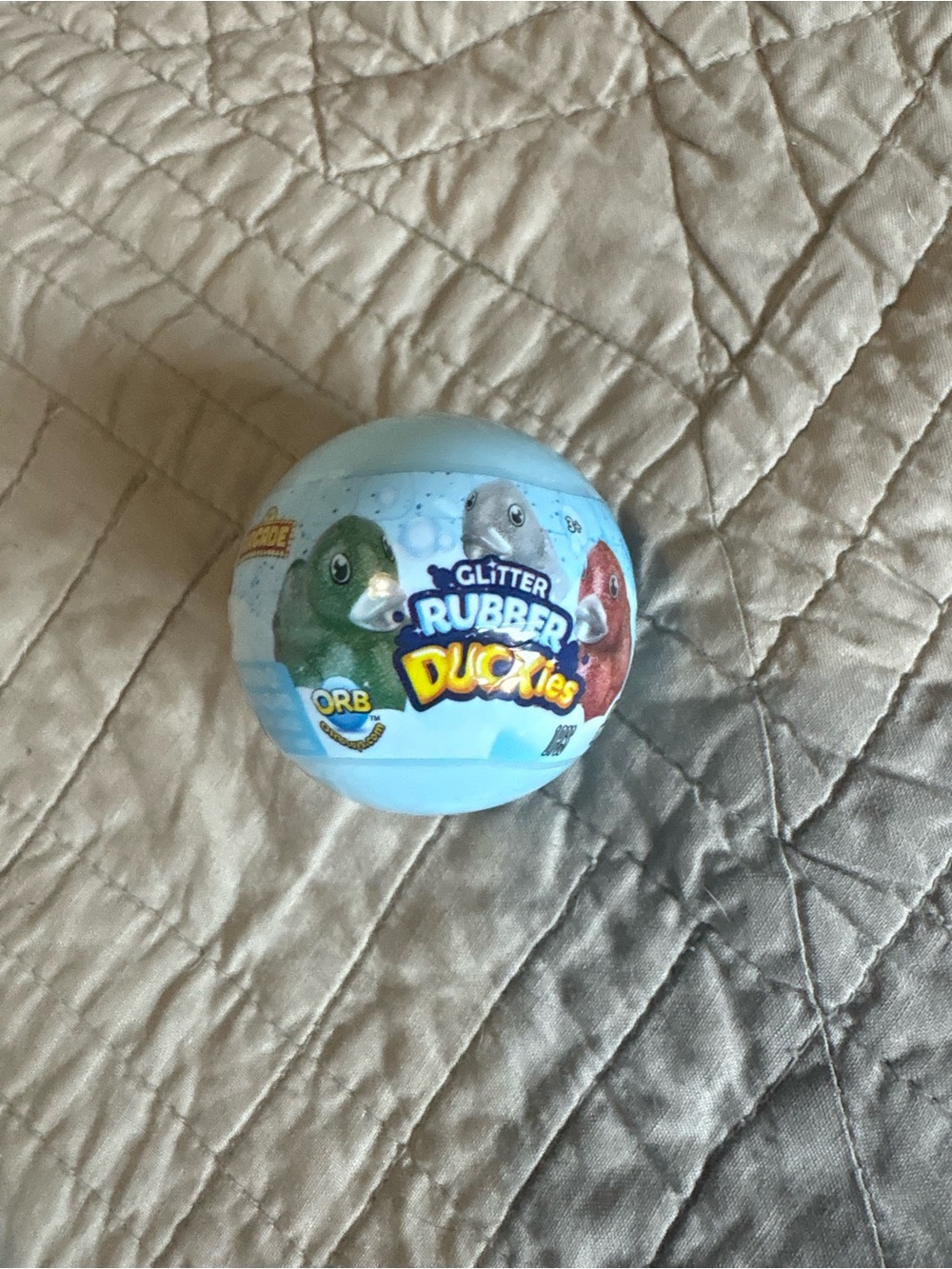 Glitter Rubber Duckies Surprise Orb - Set of 3